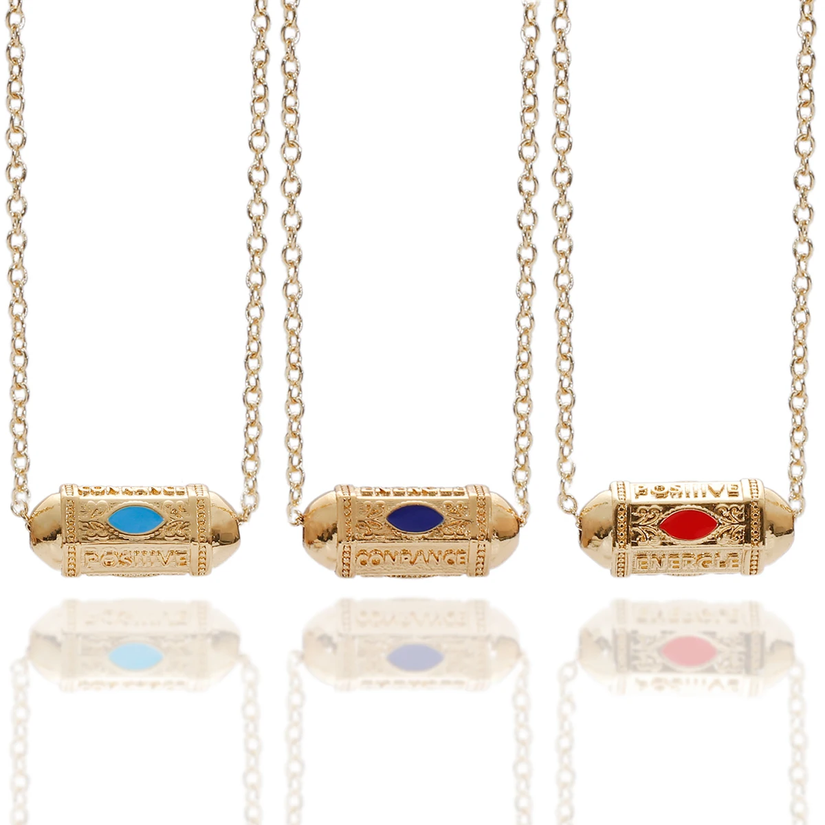 

Copper Dripping Oil Pendant Necklace for Women Fashion Party Jewelry Lucky Charm Gold Chain Women's Choker One Piece