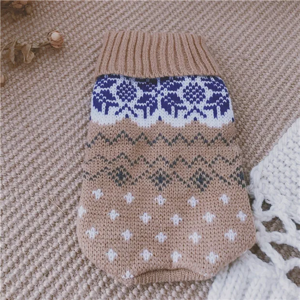 15 Colors Christmas Winter Dog Coat Clothes Warm Soft knitting Pet Vest Sweater For Small Medium Dogs Classic Pattern | Дом и сад