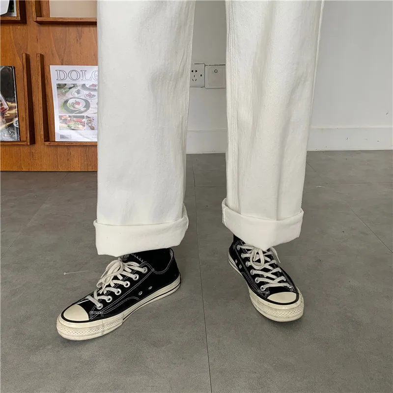 

Women Jeans Wide Leg Denim Trousers Retro All-match High Waist Fake Zippers Loose Spring Teens High-street Korean Style Fashion