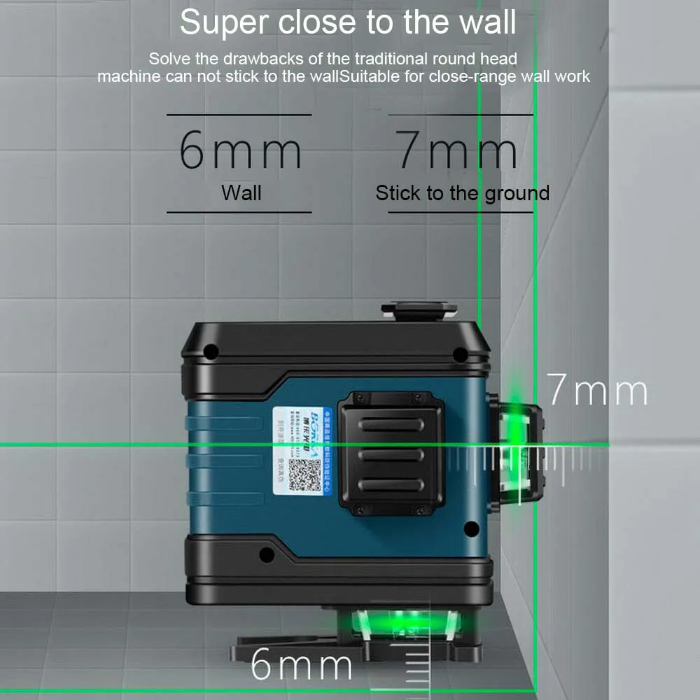 

12 Line Green Laser Affixing Instrument Level High Precision Flat Water Meter Glare Floor Tile Leveling Instrument Leveling Inst