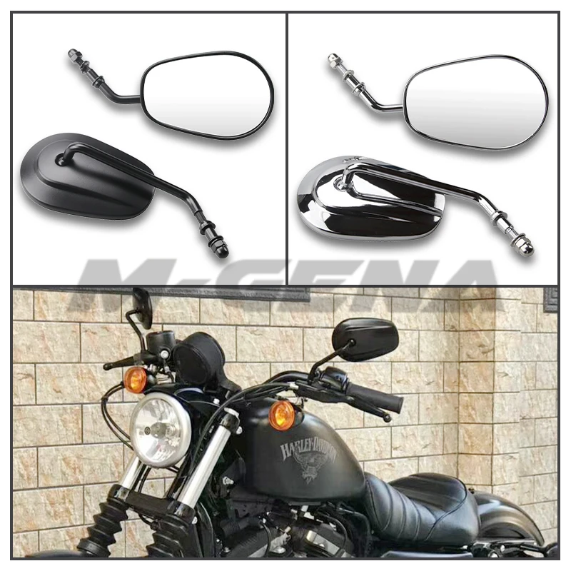 

Мотоциклетное боковое зеркало заднего вида для Harley Road King Touring XL1200L XL883 XL883L Sportster Dyna Softail 8 мм аксессуары