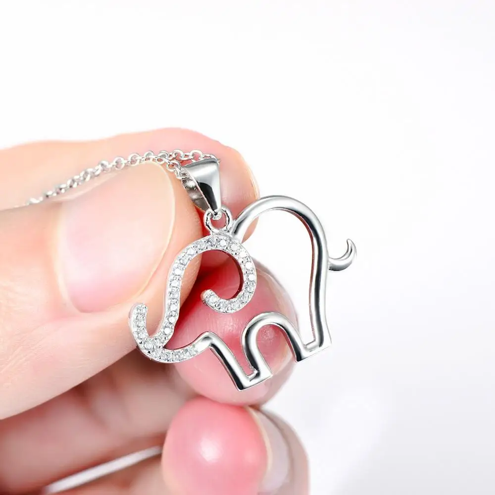 Ожерелье из серебра 925 пробы с подвеской в виде слона | Украшения и аксессуары