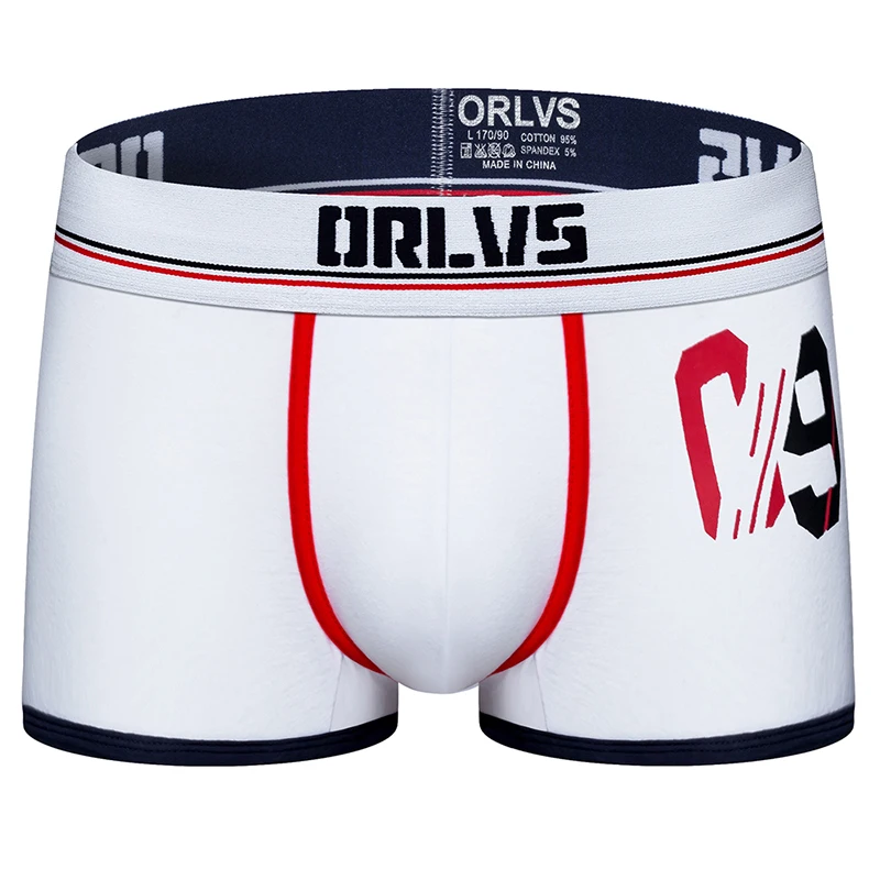 ORLVS Брендовое Мужское нижнее белье мужские сексуальные боксеры cueca masculina дышащие Ropa Interior hombre мужские трусы-боксеры calzoncillo hombre - Цвет: OR189-white