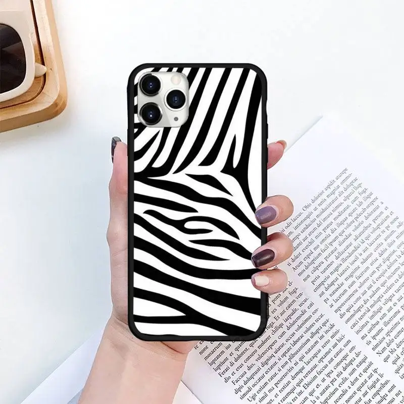 

Zebra print clip art Phone Case for iPhone 11 12 pro XS MAX 8 7 6 6S Plus X 5S SE 2020 XR mini