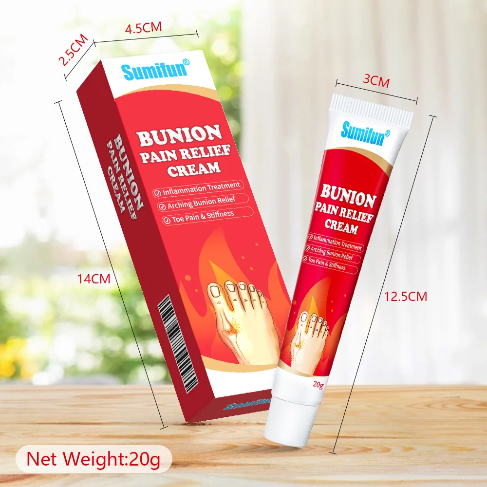 

Sumifun 1box Bunions Pain Relief Cream Feet Bone Thumb Killer Arthritis Rheumatoid Joint Knee Back Wrist Toe Swelling Ointment