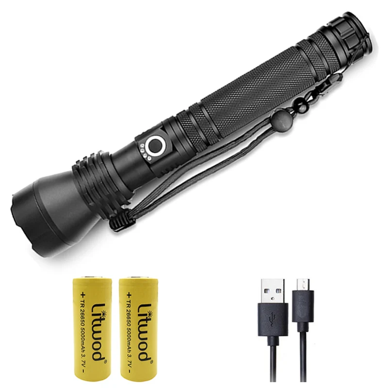 Option H Litwod Z401285 XHP70.2 3900lm мощный светодиодный фонарик Перезаряжаемый Фонарь 18650 и 26650 батарея XHP50 фонарь - Испускаемый цвет: Option H