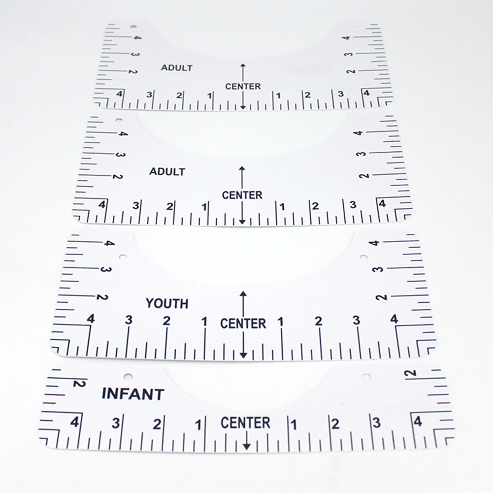 4 шт./компл. футболка выравнивание линейка для гидирования со спортивным дизайном