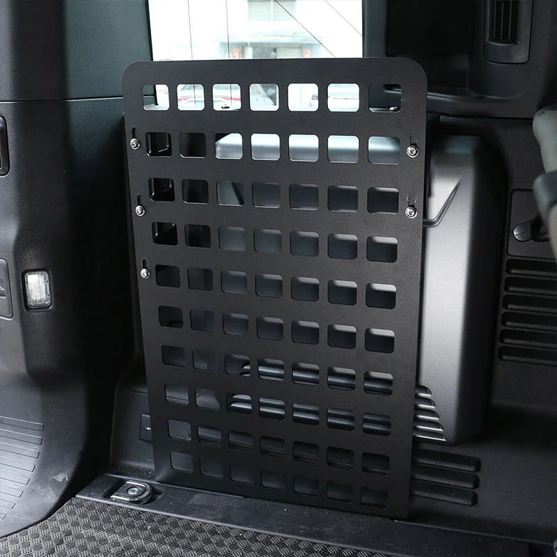 Goede Aluminium Zwart Kofferbak Hangen Dingen Rooster Plaat Kofferbak Organizer Voor Land Rover Defender 110 2020-2022 Auto Accessoires
