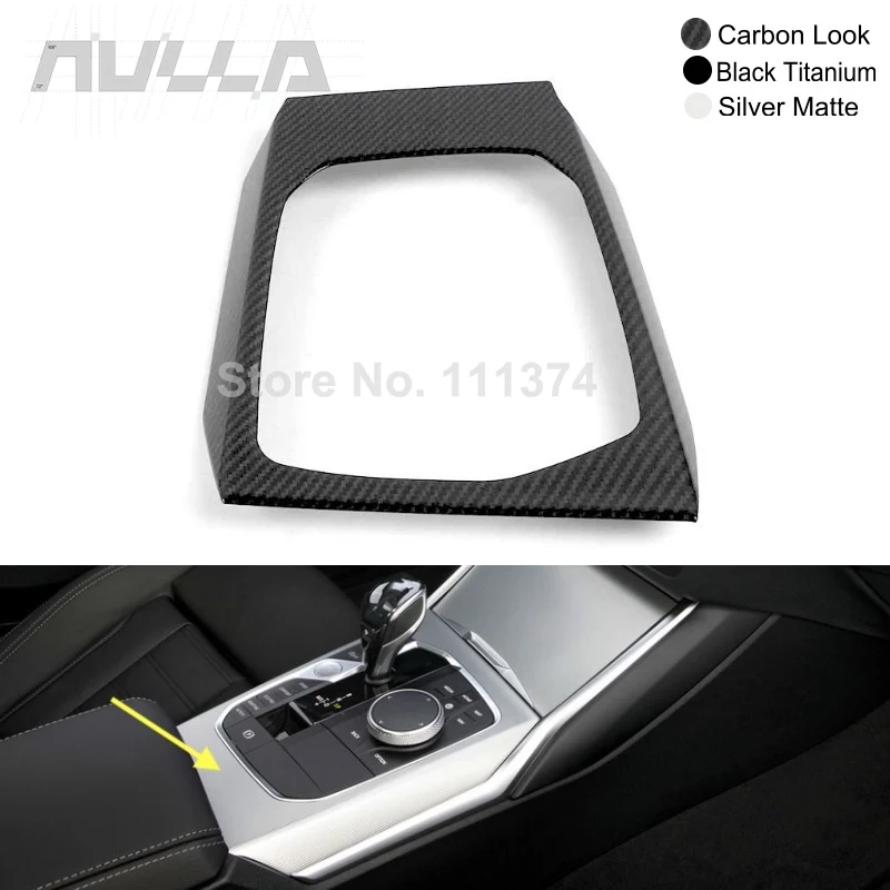 

For BMW 3 Series G20 2019 2020 Carbon Chrome Car Interior Control Gear Box Shift Panel Decoration Frame Cover Trim Accessories