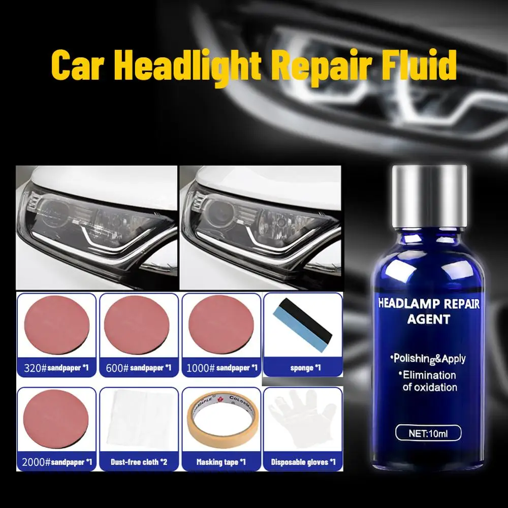 

Жидкое керамическое покрытие для автомобильных фар, гидрофобное покрытие для полировки стекла, 10 мл