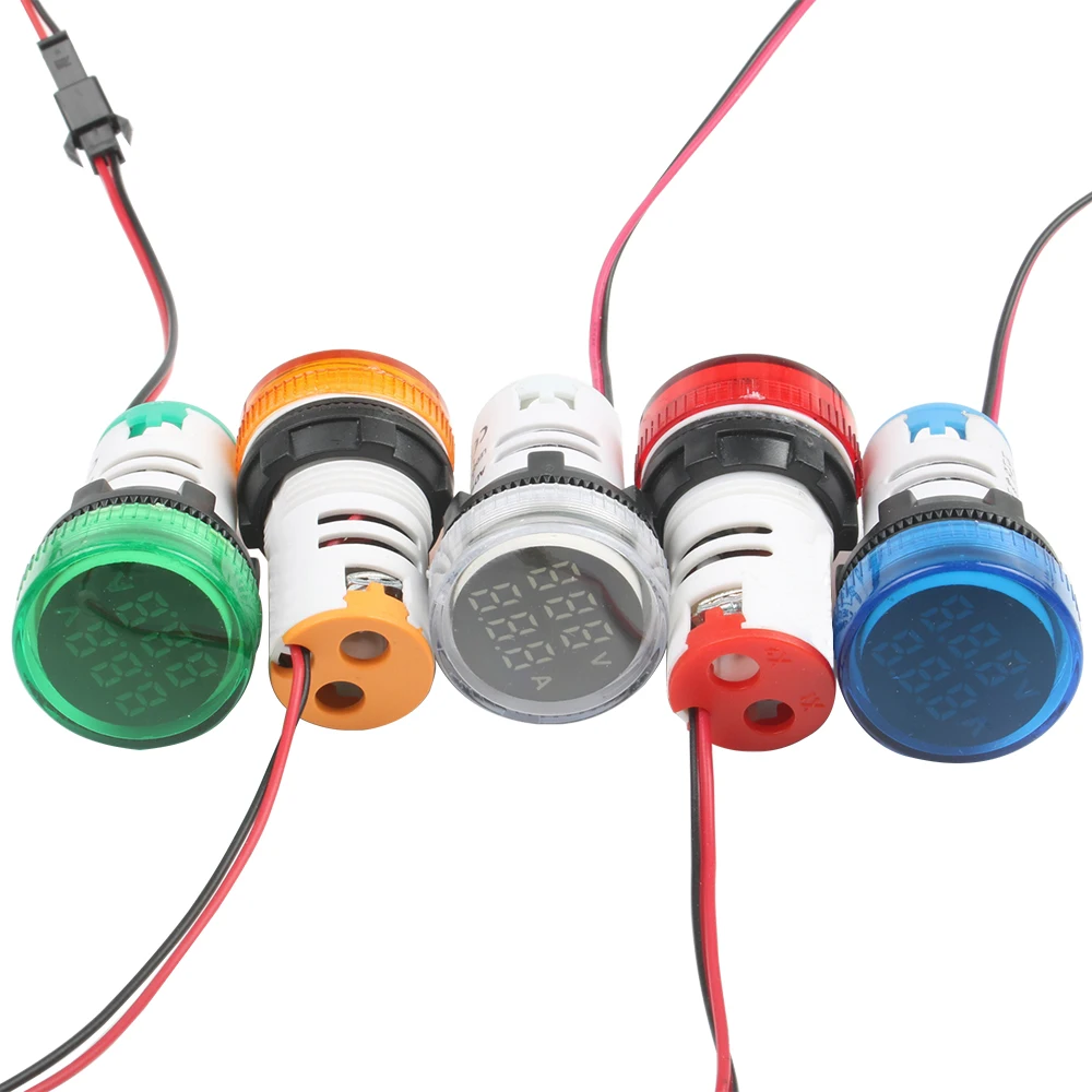 Цифровой мини вольтметр амперметр 22 мм переменный ток 50 500 В диапазон 0 100A тестер