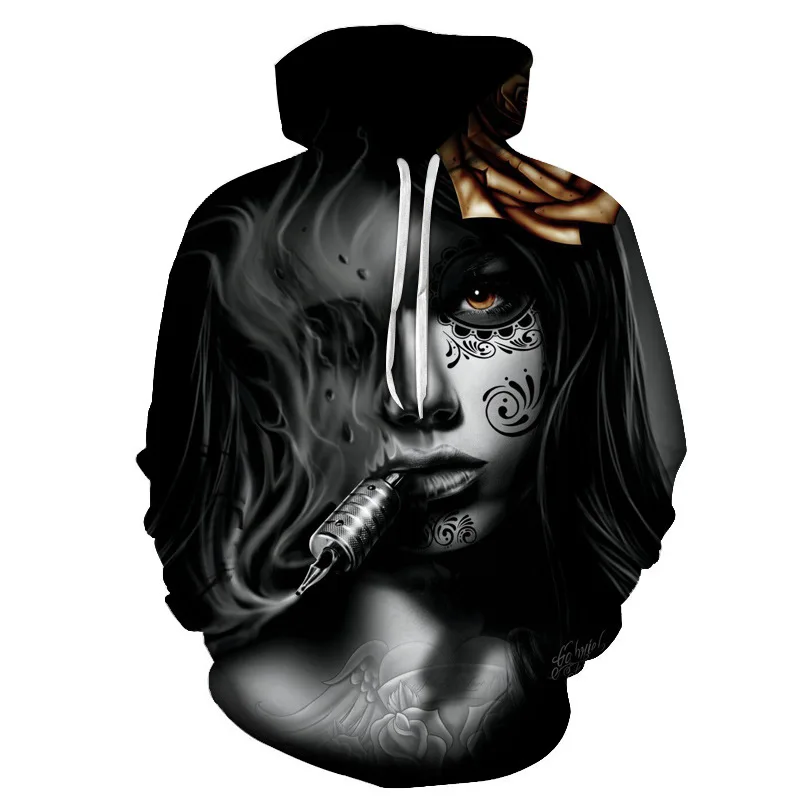 Женская маска для курения толстовки с капюшоном мужская одежда 3D принтом 2021
