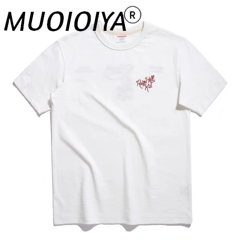 

Футболка мужская с вышивкой, тенниска из чистого хлопка, повседневная майка с коротким рукавом, защита от усадки, защита от деформации, в рет...