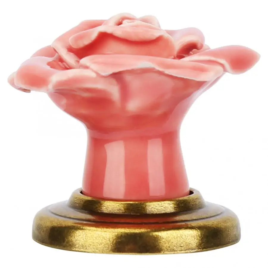 Одно отверстие Роза дверь шкафа керамические ручки для шкафчиков Рули