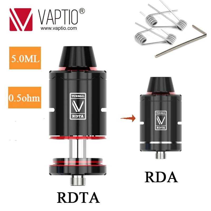 Электронная сигарета Vaptio C2 3000 мАч 100 Вт бак RDTA или RDA 5 0 мл|Системы нагревания