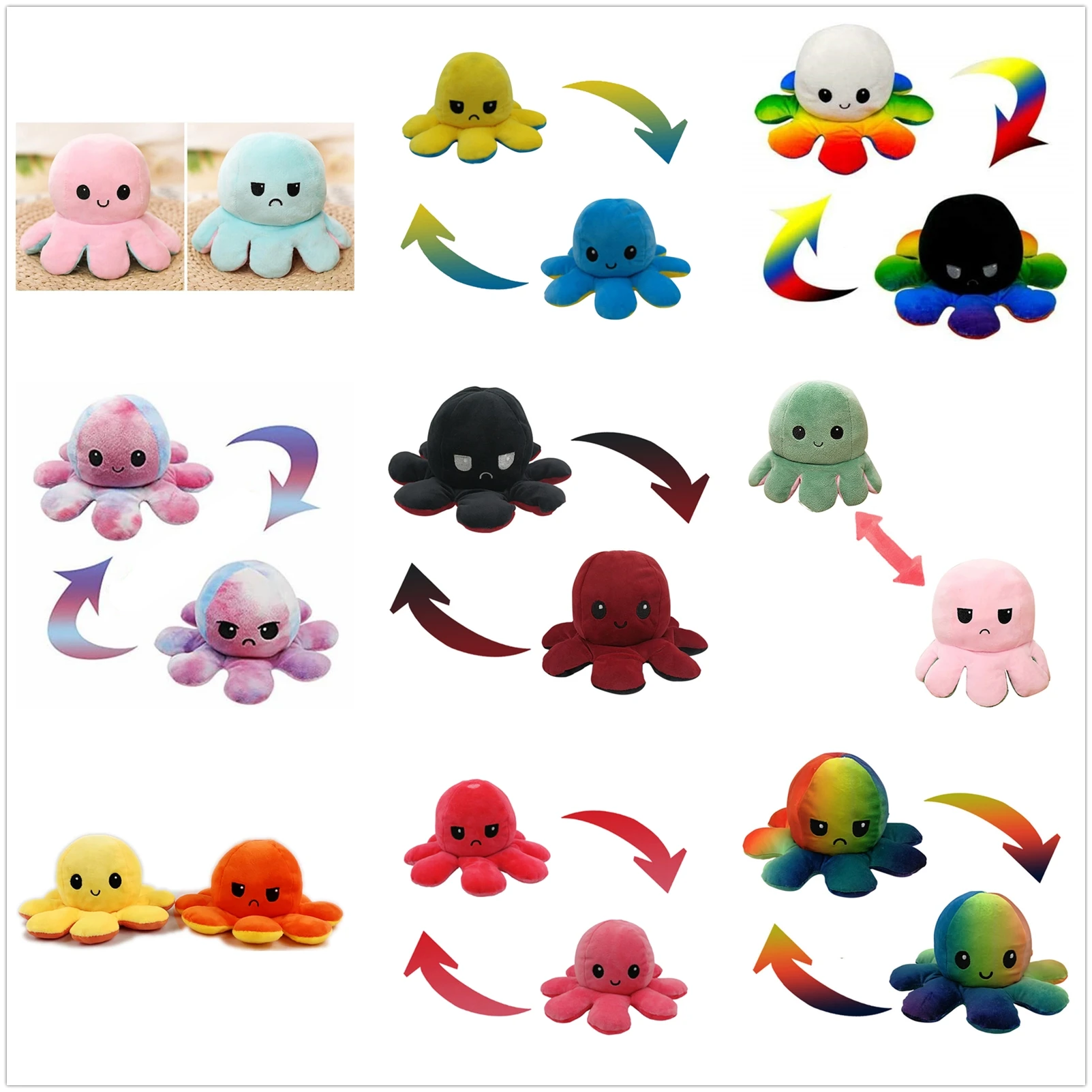 

Doll Stuffed Emotional New Flip Funny Toy Stuffed Toy Funny Present Plush Doll Fitget Toys Decoration Artwork For Home Stuffed