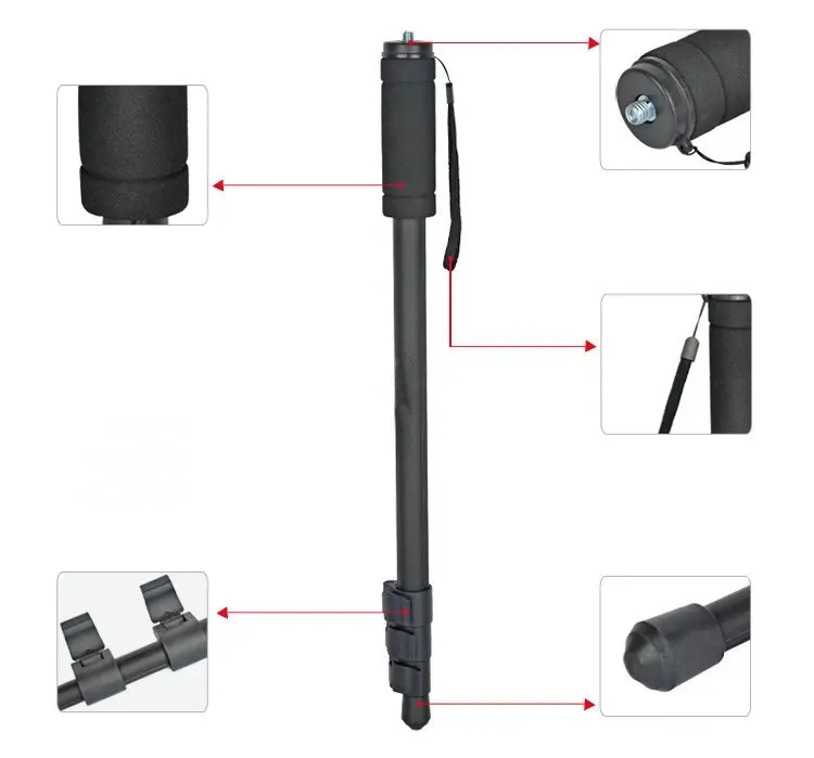 Обновленная портативная камера Unipod WT1003 монопод для Nikon Canon Sony Fuji Samsung и т.