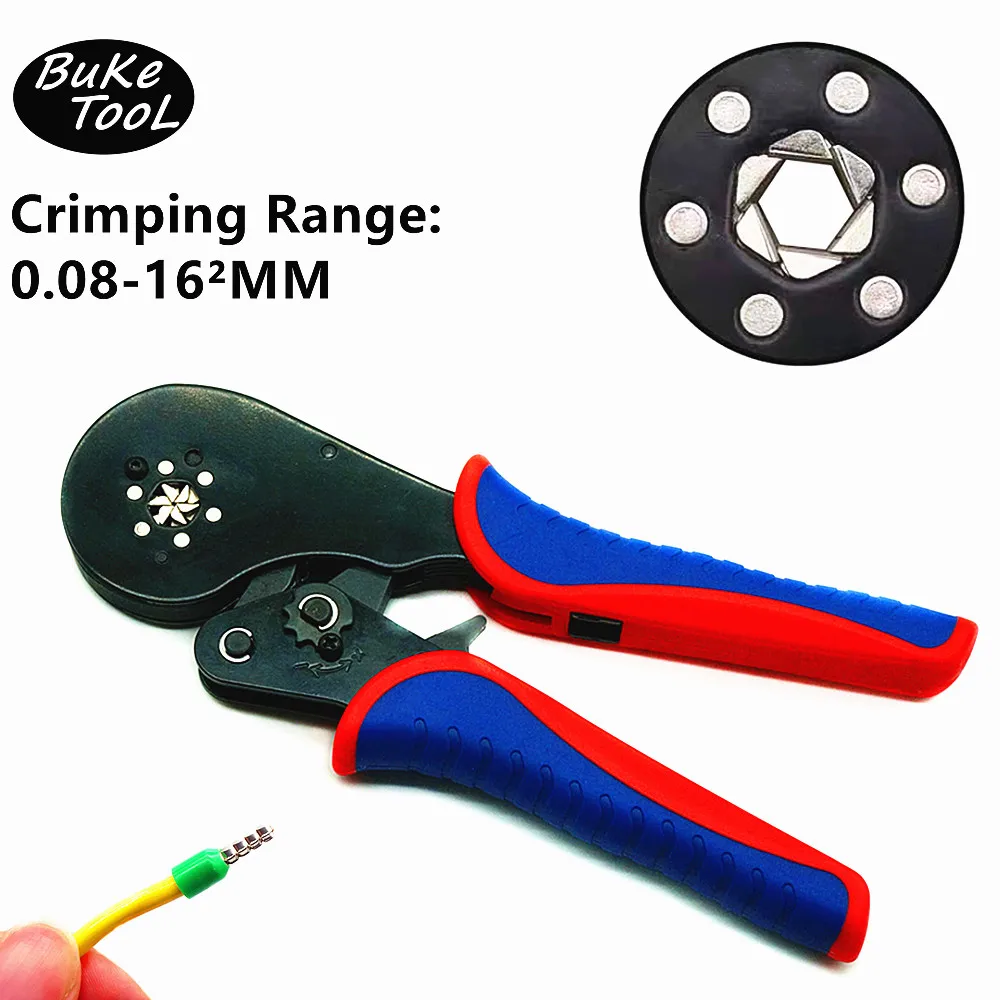 

Electrical Self-Adjustable Ratchet Plier With 0.08-16mmTubular Terminal Crimping Tools With1200pcs/box Terminals