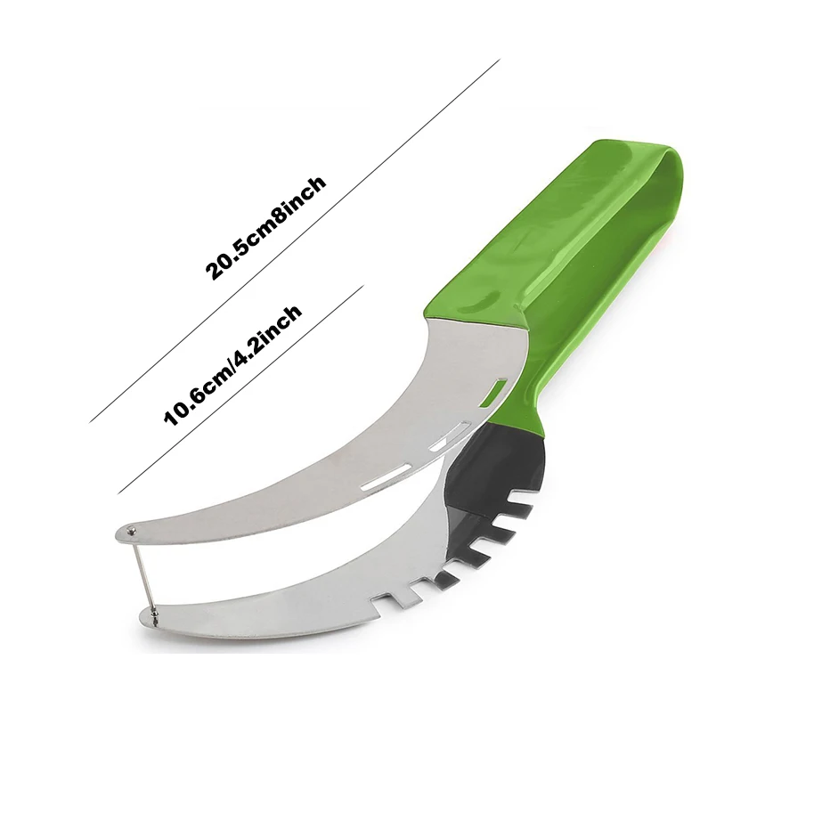 

Basedidea Watermelon Slicer Stainless Steel Easy Watermelon Cutter with Anti-slid Cover Fast Melon Cutters