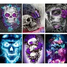 Череп 5D алмаз Краски ing взрослых декоративно-прикладного искусства комплект мозаика Краски Diy ручной работы драгоценный камень вышивки крестом ужасов Алмазная вышивка
