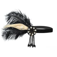 great gatsby headdress pearl earrings bracelet necklace set gatsby headband ball feather headband