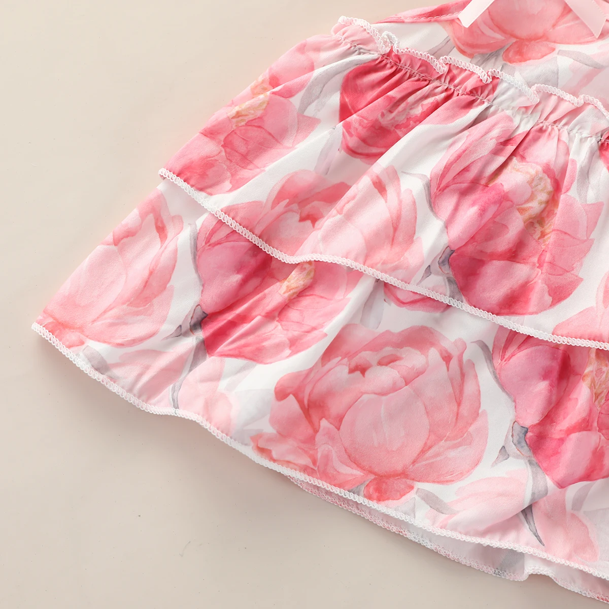 

3PCS Baby Girl Clothes Set, Ruffle Halter Crop Tops + Short Pants + Bow Headband Outfit Set