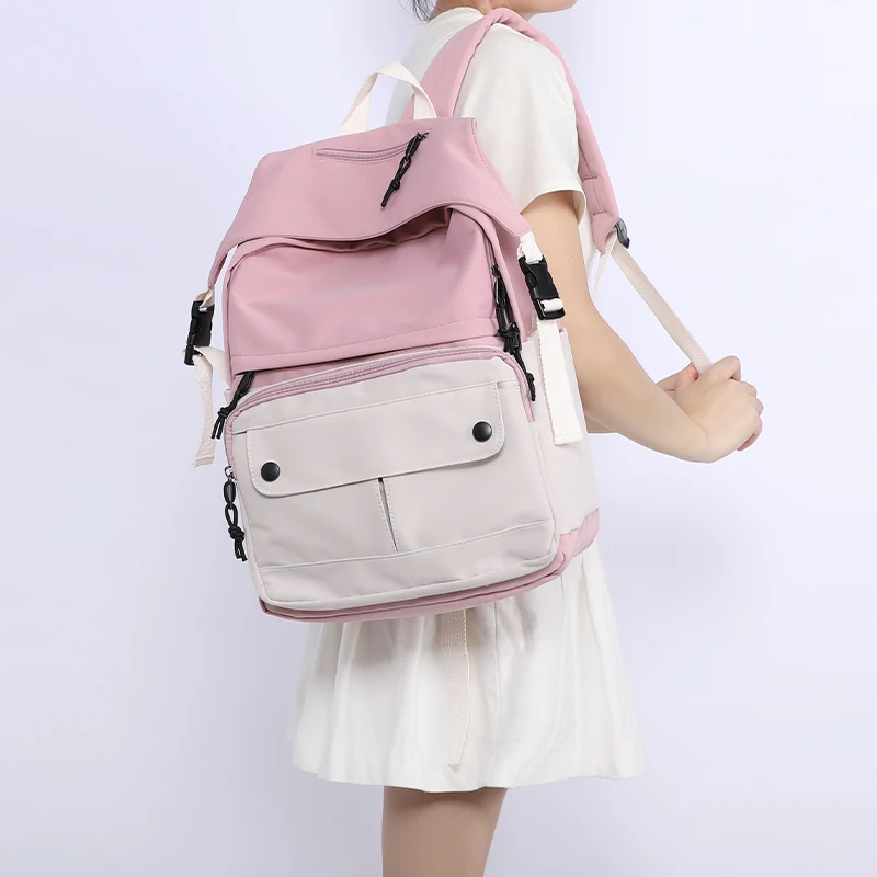 

SenkeyStyle 2021 Women School Backpacks Large Capacity Preppy Style Girl Backpacking Waterproof Nylon Softback Travel