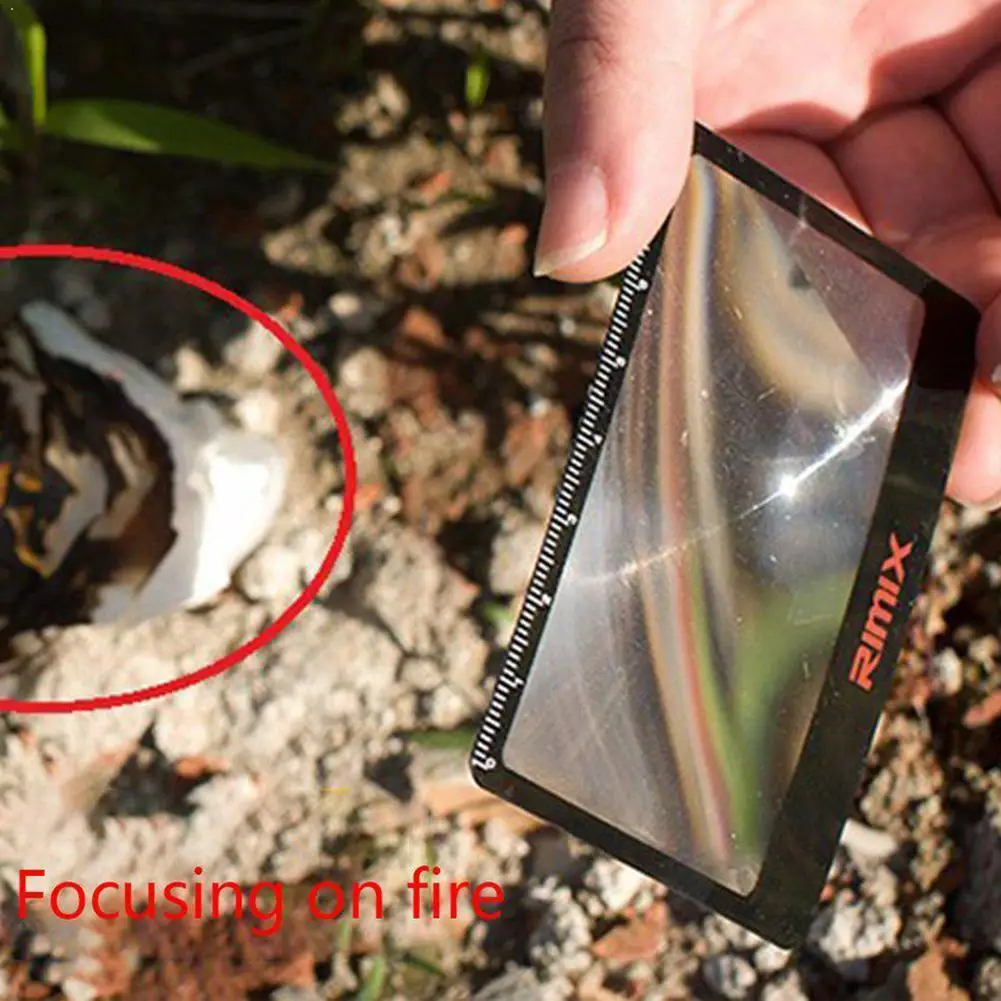 

1 Pcs Outdoor Portable Card Magnifier Slim Mini Transparent Camping Magnifier Accessories V7O7
