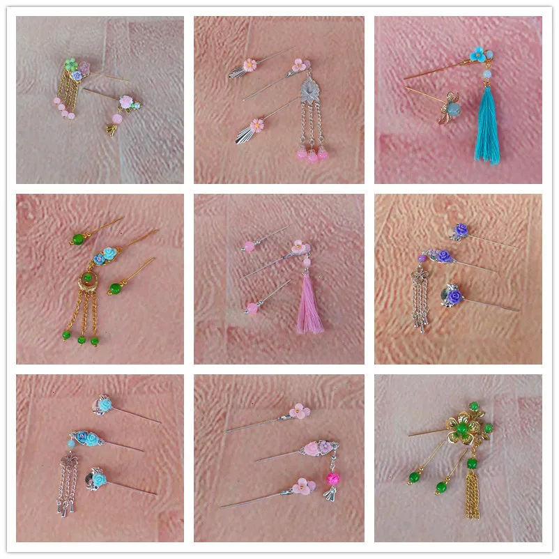 

Для китайской куклы Курна 30 см, традиционные серьги, украшение для головы, кукла, играйте, самодельные серьги для кукол BJD, для куклы Барби, по...