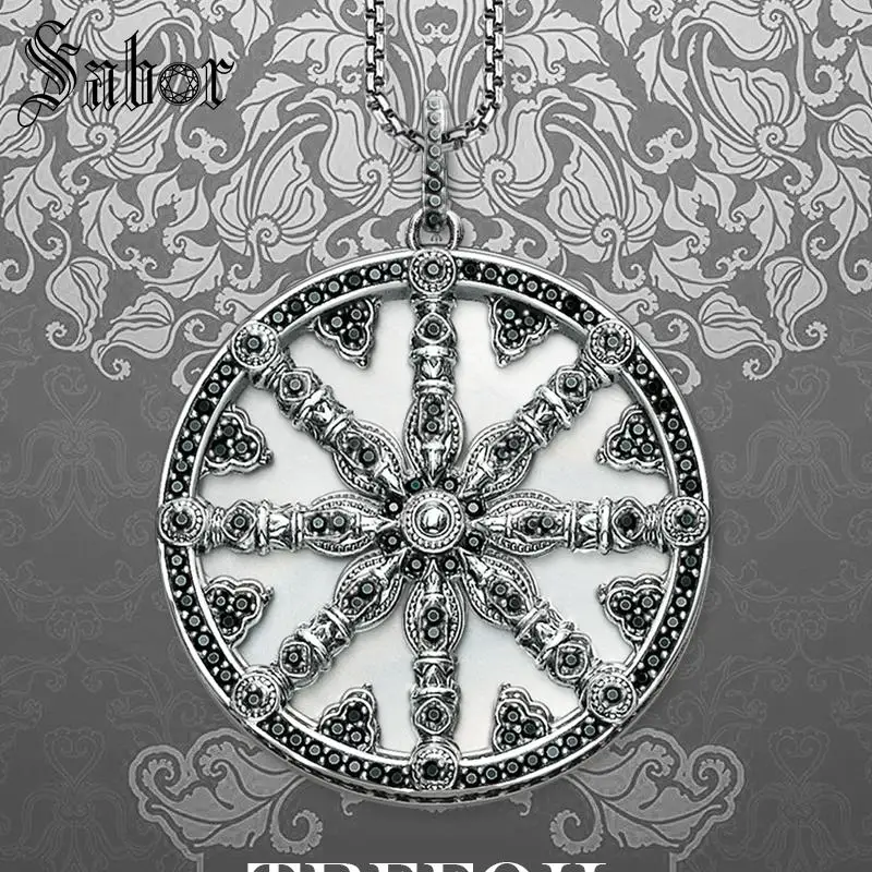 Диск с подвеской Karma Wheels Модная бижутерия серебряный цвет этнический подарок для