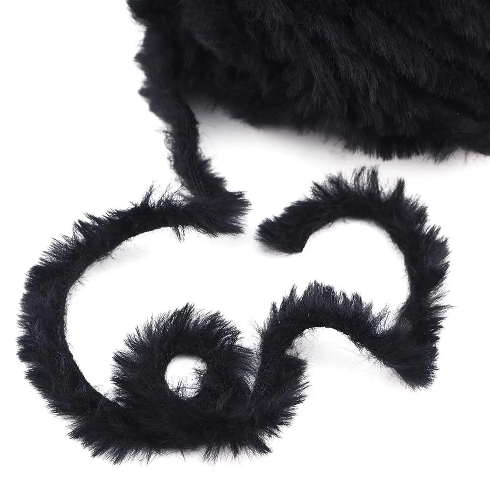 NICEEC 2 мотки супер мягкая меховая пряжа крупная пушистая из искусственного меха