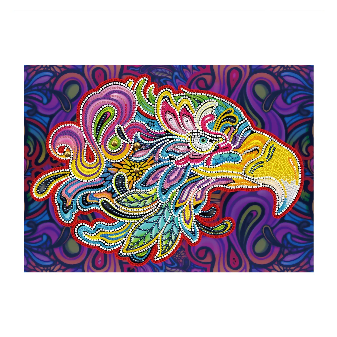 

5D Luminous Diamond Painting Special Shaped Rhinestone DIY Colorful Eagle Diamond Mosaic Embroidery Cross Stitch Home Decor