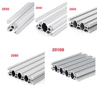 12pcslot 2020 2040 2060 2080 20100 aluminum profile extrusion 100mm 500mm length linear rail for diy 3d printer workbench cnc