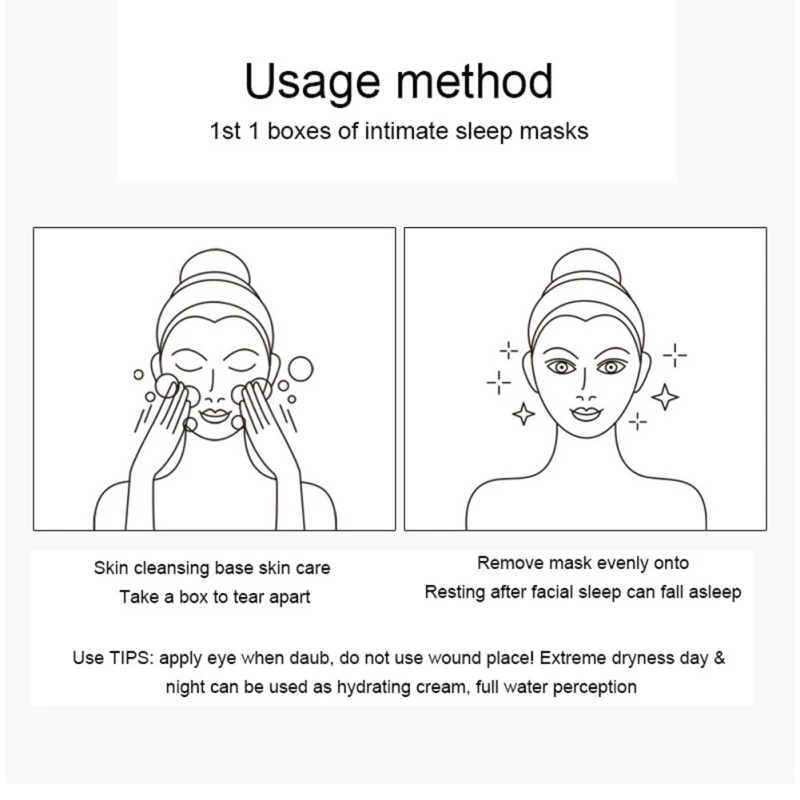 Глубокое наполнение не чистый спальный маска коллагена эластина питает и