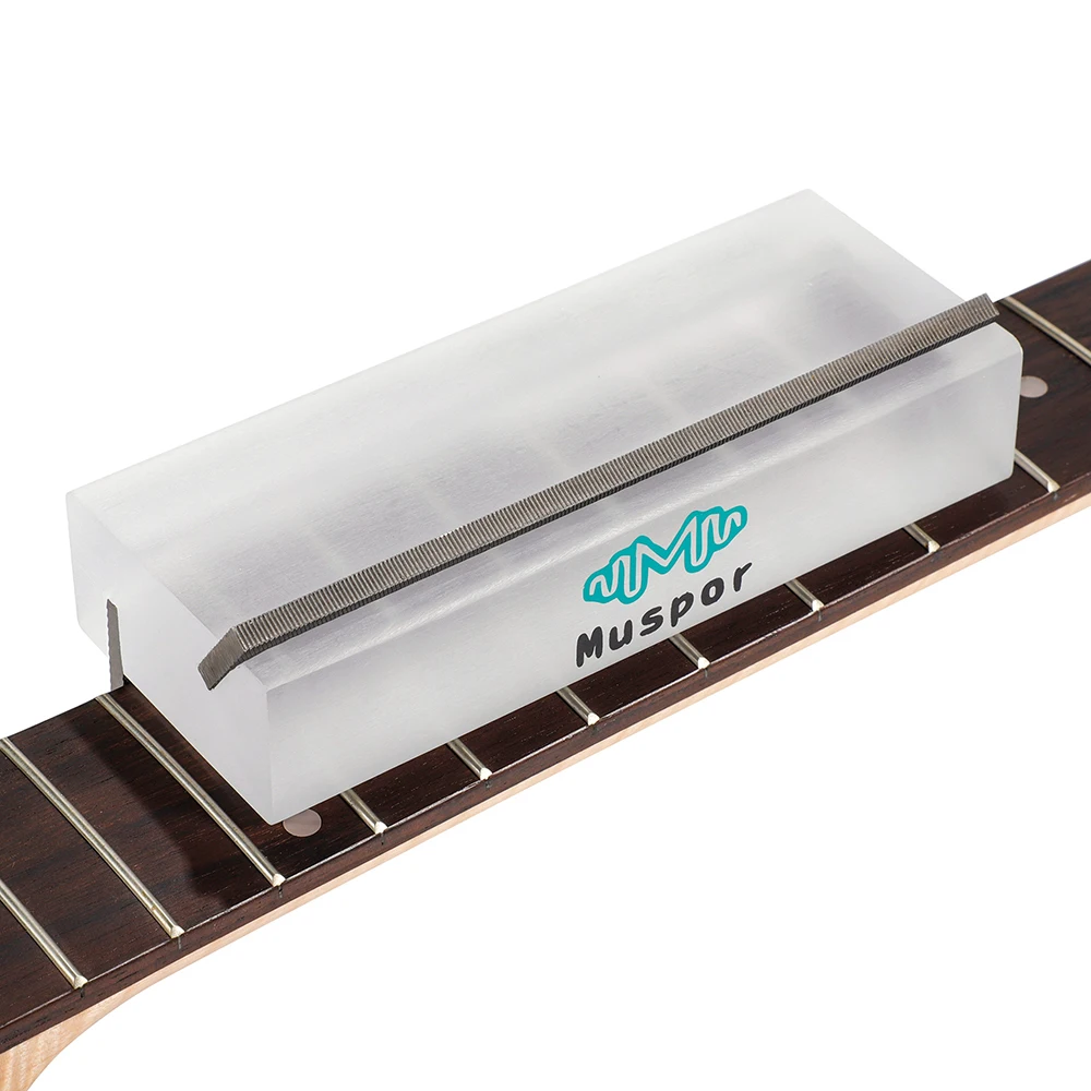 2 In 1 Guitar Acrylic Fret Crowning End Bevel-Flush Files Tool 35° 90° Degree Angled Steel Fine Fret File Guitarra Luthier Tool