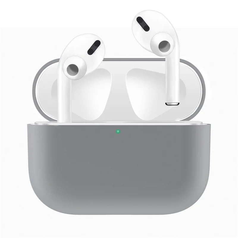 Gray Для Apple AirPods Pro Чехол для замены ТПУ милый защитный чехол для AirPods 3 беспроводной Bluetooth наушники протектор рукав - Color: Gray