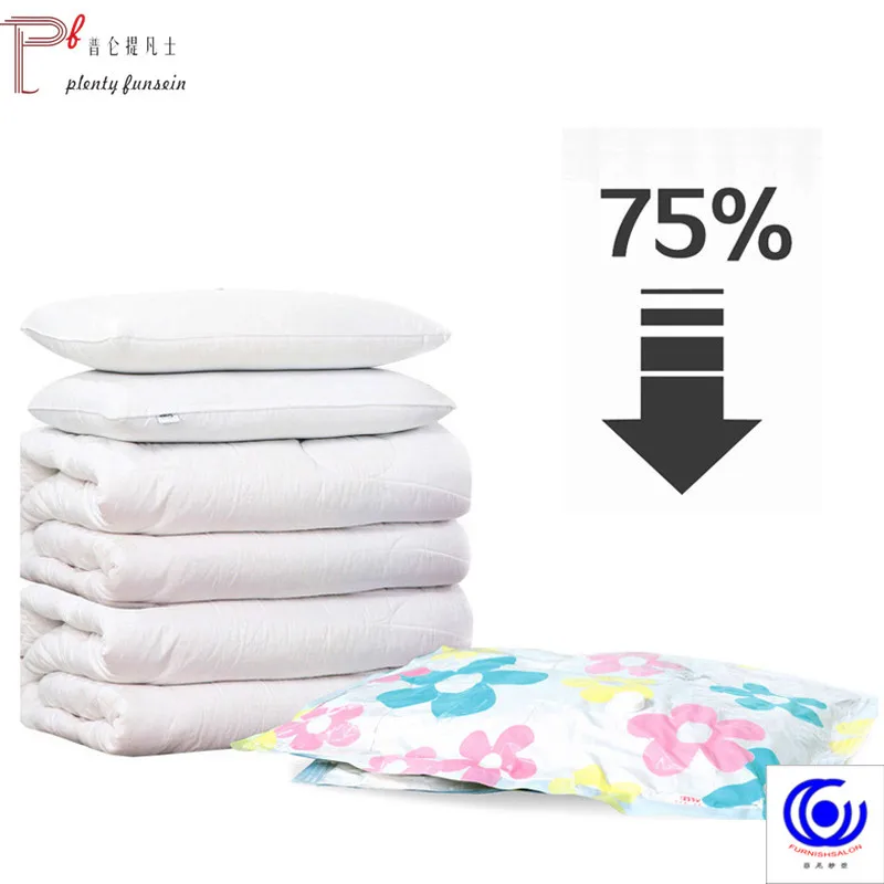 Утолщенная вакуумная сумка для хранения с ручным насосом многоразовый