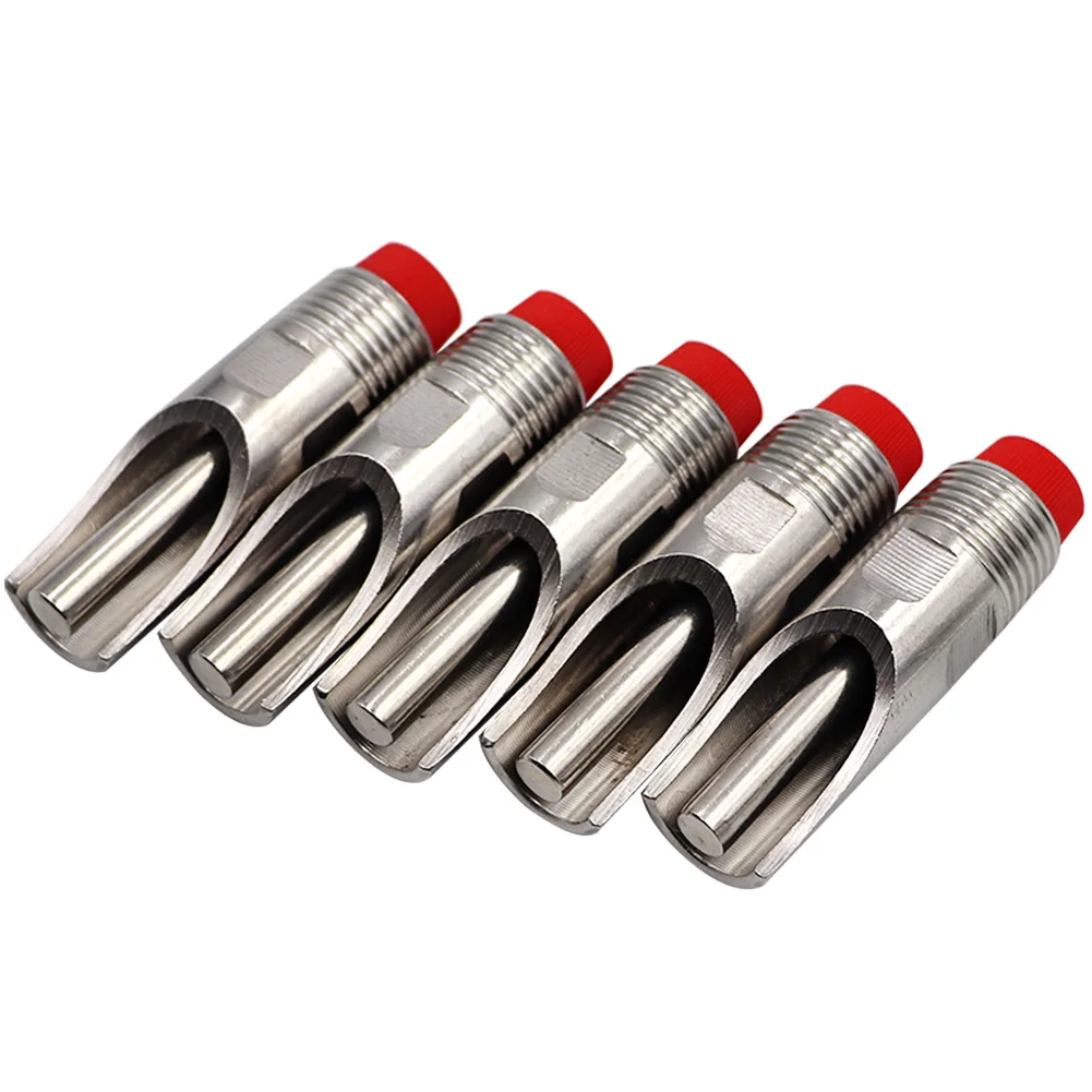 

5pcs/10pcs Stainless Steel Pig Hog Automatic Nipple Drinker Waterer Fountains Nipple Drinker Farming drinking Equipment