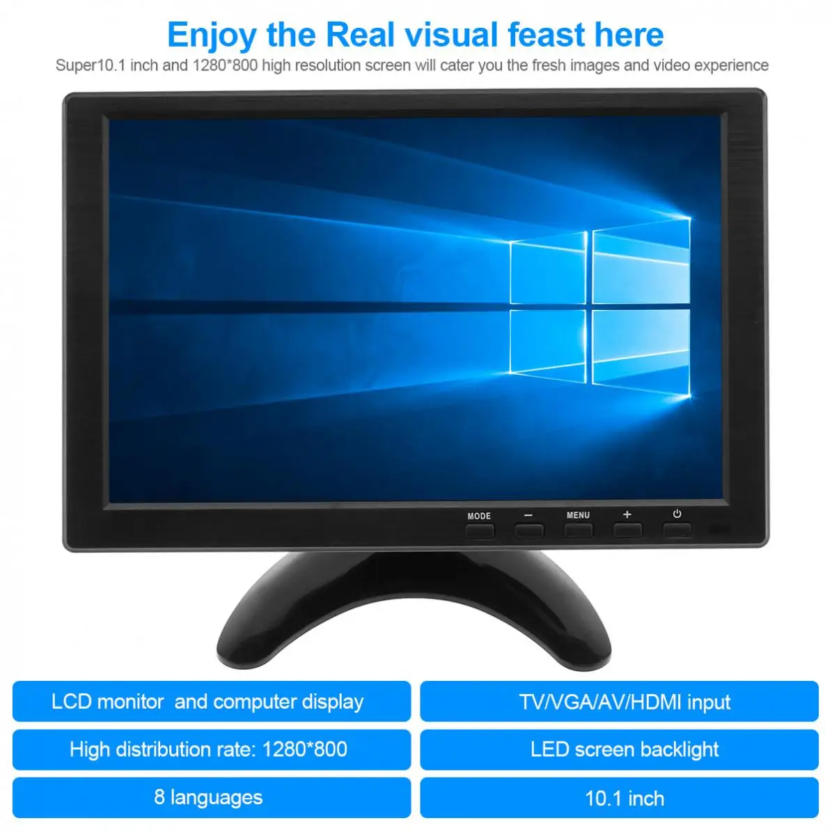 10 1 дюймовый многофункциональный HD монитор на подголовник автомобиля TFT LCD