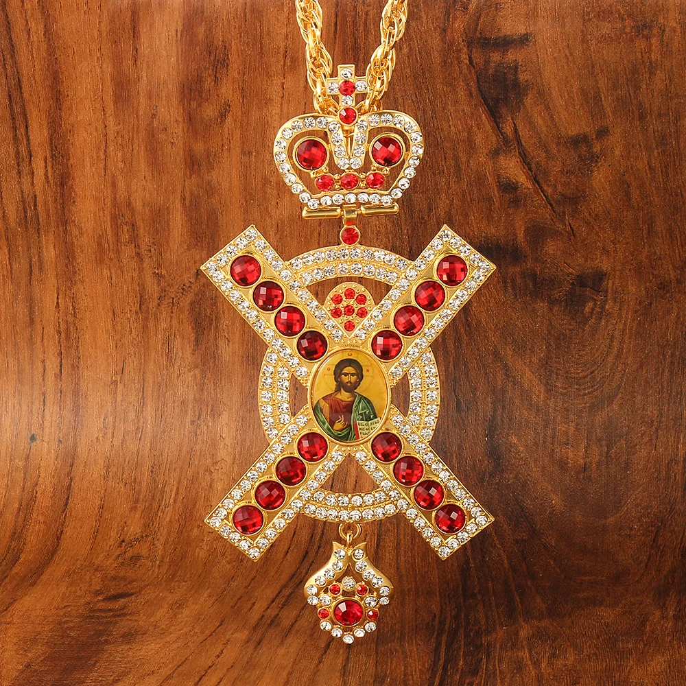 Новейшая религиозная Православная Церковь кулон Иисуса Овальный крест большой