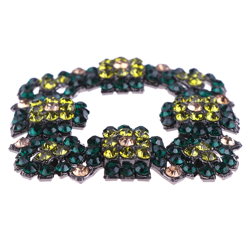 1 шт. Обувь зеленого цвета с кристаллами Стразы пряжкой Украшение на застежке