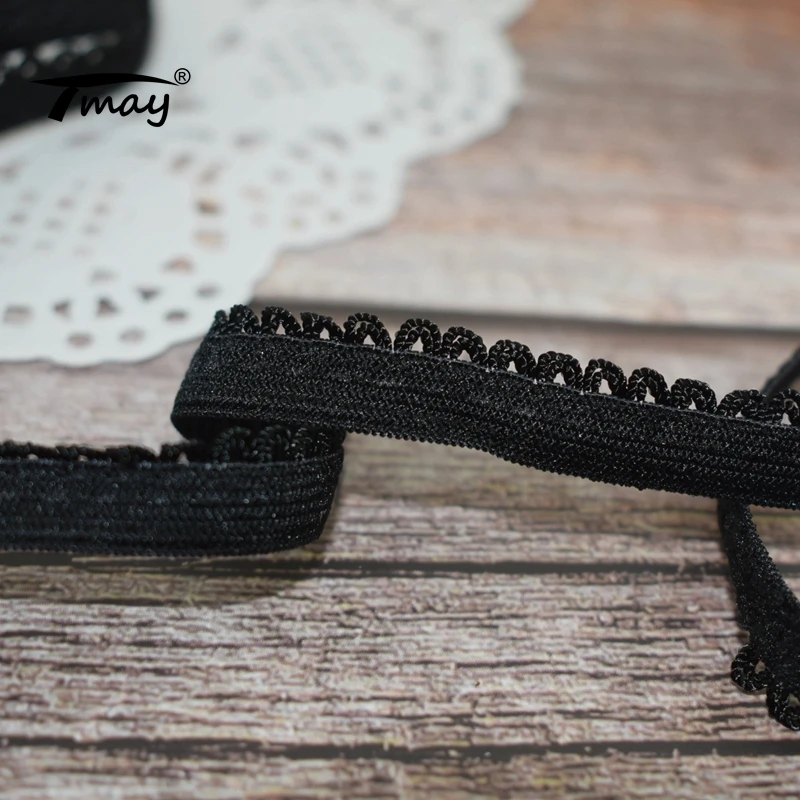 Черные эластичные ленты #1711 тонкие и гладкие резинки для брюк нижнее белье