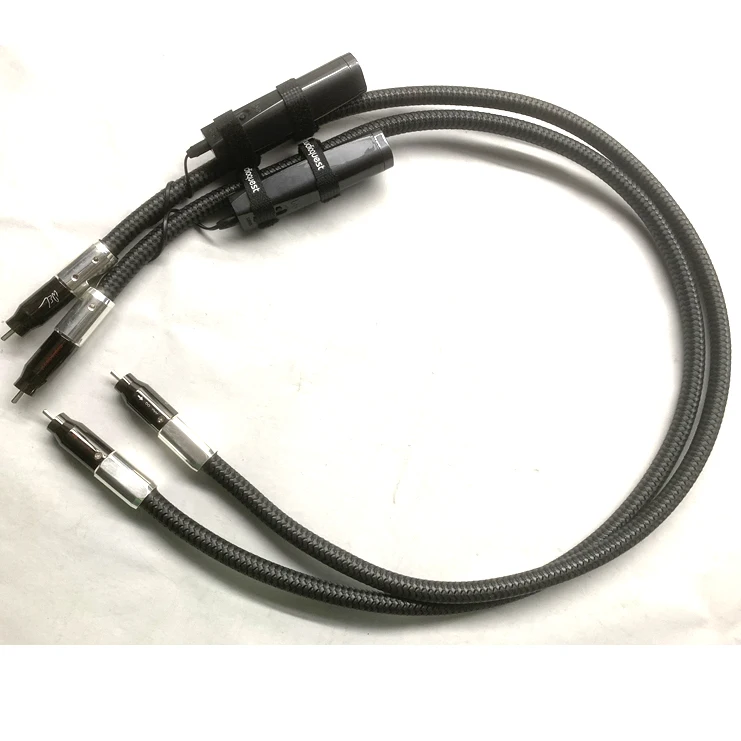 Hi Fi высококачественный аудиофил дикий серебряный кабель RCA соединительный с 72 в