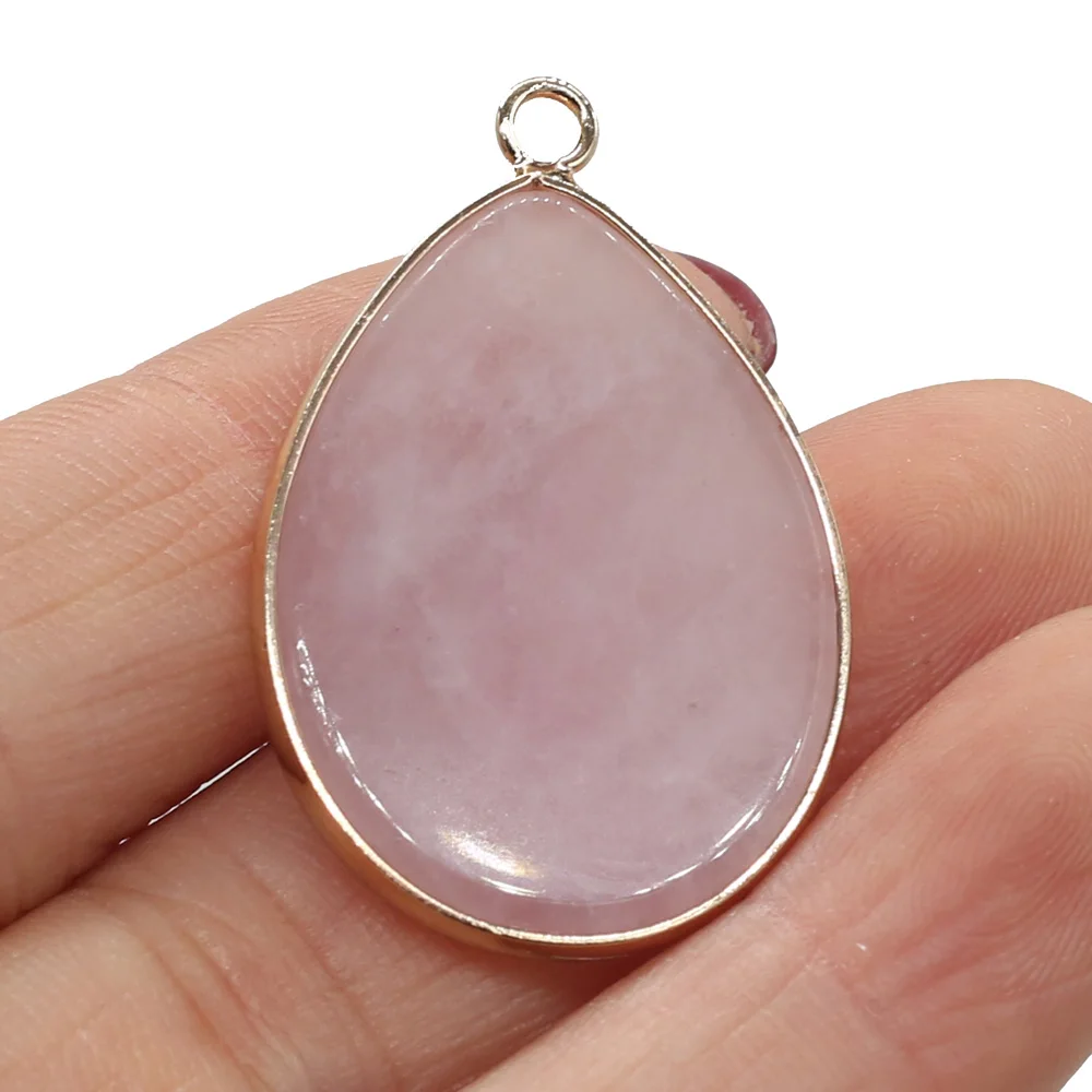 Natural Stone Rose Quartzs Pendant Various Shapes Exquisite Charms for Jewelry Making DIY Earring Necklace Accessories | Украшения и
