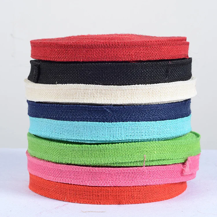 2Meters/Lot 25mm Colorful Jute Burlap Ribbon Christmas Birthday Party Vintage Rustic Wedding Decoration DIY Crafts Supplies Tape | Дом и сад