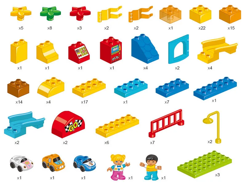 195 шт. мраморная гонка кирпичная Воронка слайд оптом комплект строительных