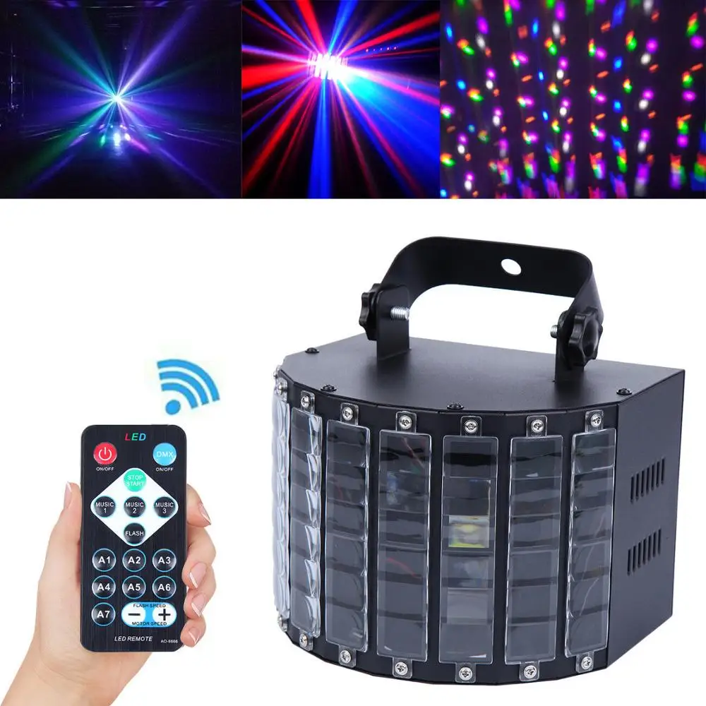 Ridgeyard 9 цветов светодиодный сценический эффект бабочки RGB Авто звук KTV Вечерние |