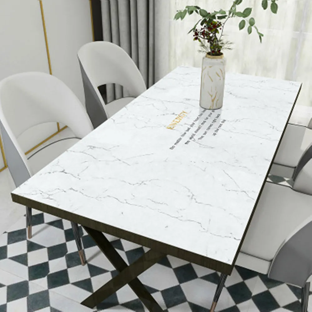 Наппа из искусственной кожи с модерным простым имитацией мрамора, водонепроницаемая и устойчивая к маслу для дома, из ПВХ, моющаяся и нескользящая.