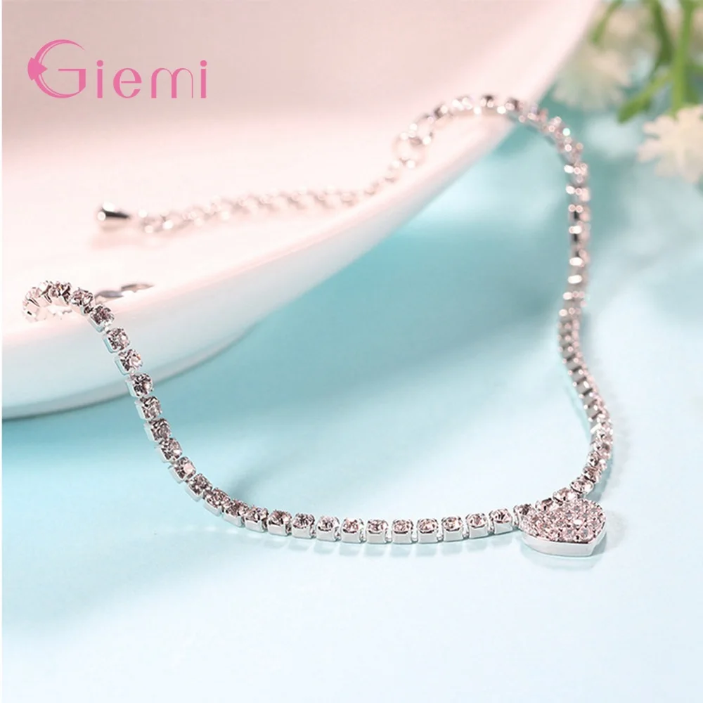 Женский браслет-цепочка из стерлингового серебра 925 пробы свадебные ювелирные