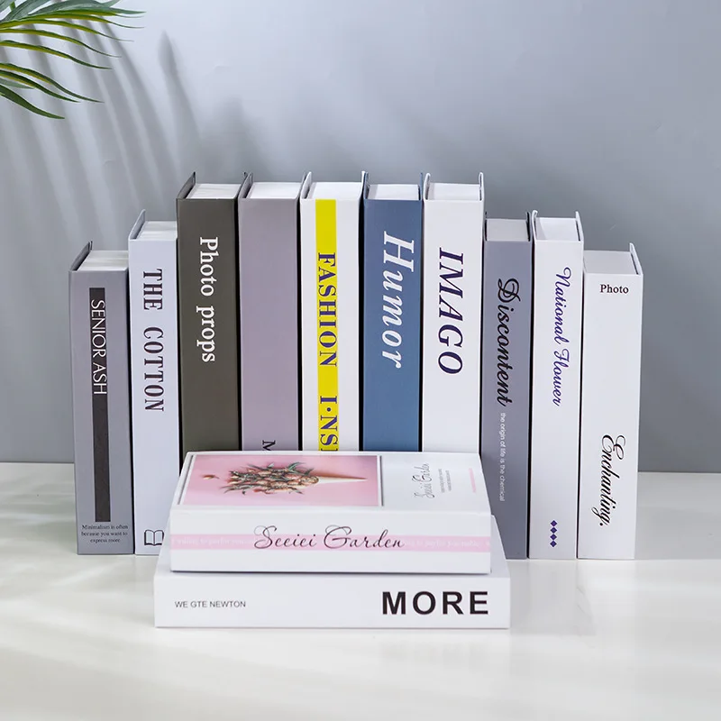 

New Fake Book Home Fashion Decoration Book for Table Decorative Model Coffee Shop Hotel Props Fake Books Box Christmas Decor